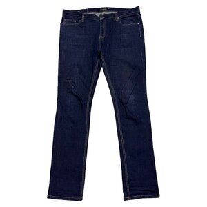 Frank & Oak Dark Wash Luxury Designer Denim STRETCH Jeans Mens 36x34